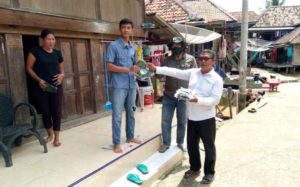 BRG Kembali Salurkan Bantuan Masker, Kali Ini di Kecamatan Rawas Ilir Muratara
